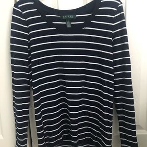 Lauren Ralph Lauren Striped Longe Sleeve Tee
